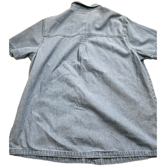 Vintage‎ Passion-I EUC Route 66 Short Sleeve Denim Women Shirt Hot Rod Medium - Picture 9 of 11